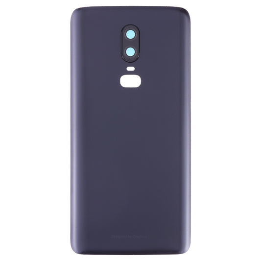 For OnePlus 6 Frosted Battery Back Cover with Camera Lens (Black) by buy2fix