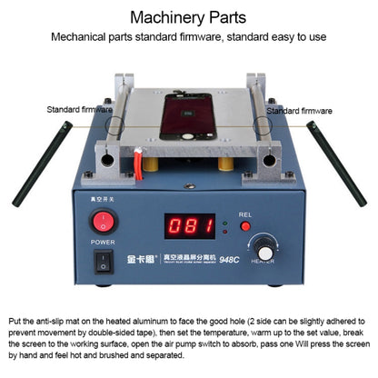 Kaisi  948C 7 inch LCD Touch Screen Separator Machine Vacuum Pump segregator, US Plug - Separation Equipment by Kaisi | Online Shopping UK | buy2fix