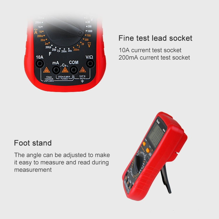 Kaisi 9805 Anti-burning Multifunctional Digital Universal Multimeter Auto-Range Digital Multimeter - Consumer Electronics by Kaisi | Online Shopping UK | buy2fix