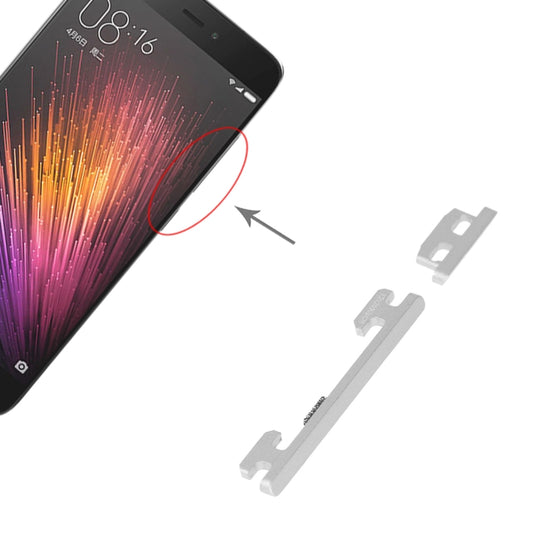 Bouton d'alimentation et bouton de contrôle du volume pour Xiaomi Mi 5 (argent)