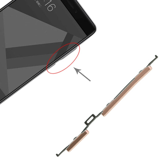 Power Button and Volume Control Button for Xiaomi Redmi Note 4X(Gold)