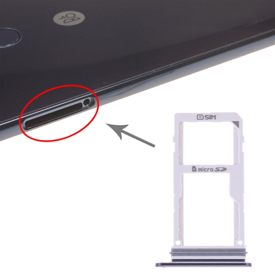 Plateau de carte SIM + plateau de carte SIM/plateau de carte Micro SD pour LG V30 VS996 LS998U H933 LS998U (noir)