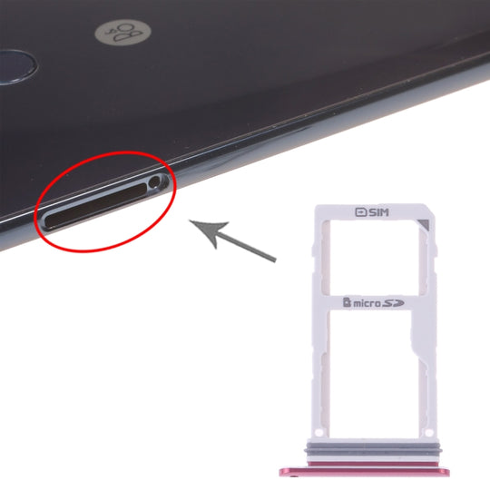 Plateau de carte SIM + plateau de carte SIM / plateau de carte Micro SD pour LG V30 VS996 LS998U H933 LS998U (rouge)