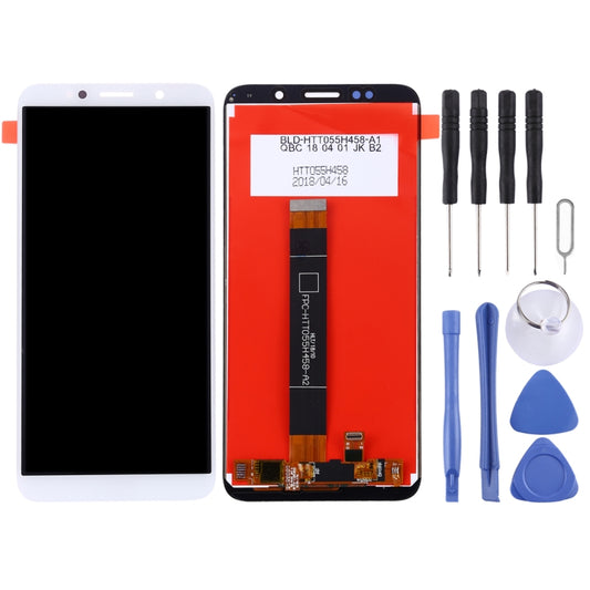 OEM LCD Screen for Huawei Y5 Prime (2018) with Digitizer Full Assembly (White) by buy2fix