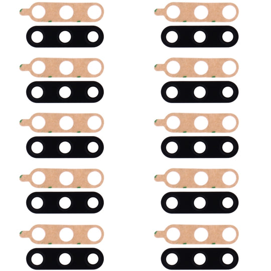 10 PCS Back Camera Lens for LG V40 ThinQ (Black)