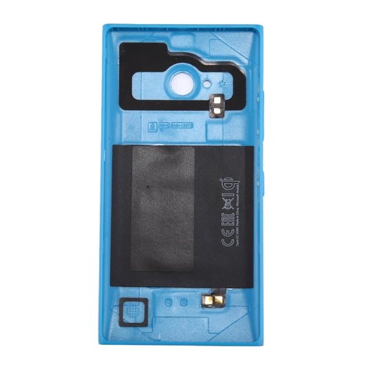 for Nokia Lumia 735 Solid Color NFC Battery Back Cover(Blue) by buy2fix