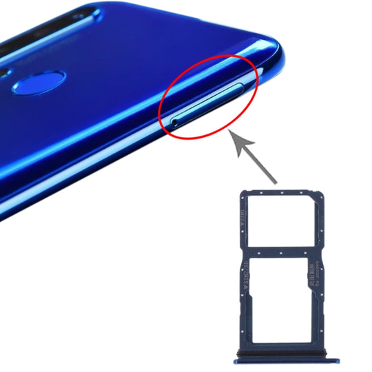 SIM-Kartenfach + SIM-Kartenfach / Micro-SD-Kartenfach für Huawei Nova 5i (Blau)