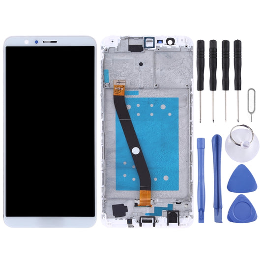 OEM LCD Screen for Huawei Honor 7X Digitizer Full Assembly with Frame (White) by buy2fix