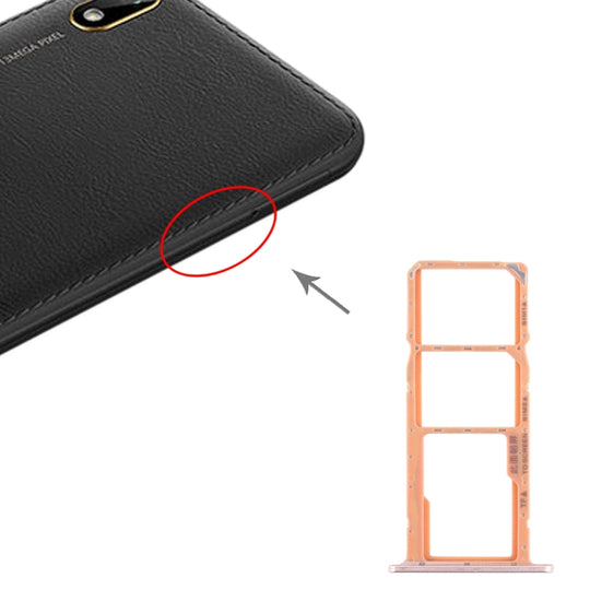 SIM-Kartenfach + SIM-Kartenfach + Micro-SD-Kartenfach für Huawei Y5 (2019) (Gold)