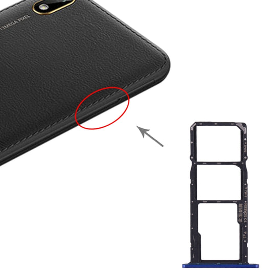 SIM-Kartenfach + SIM-Kartenfach + Micro-SD-Kartenfach für Huawei Y5 (2019) (Blau)