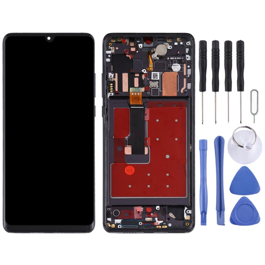 Original OLED LCD Screen for Huawei P30 Pro Digitizer Full Assembly with Frame(Black) by buy2fix