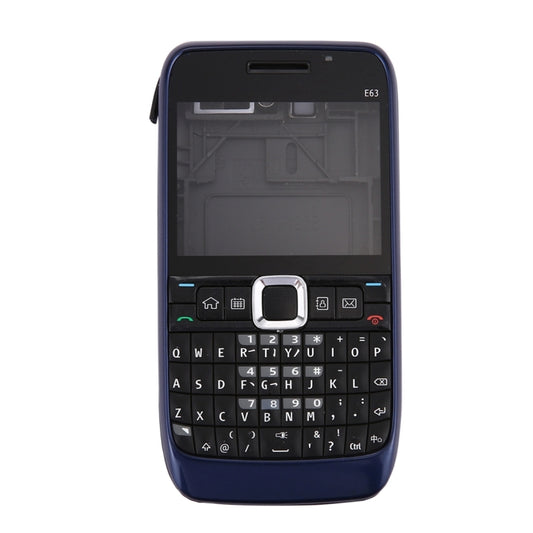 Full Housing Cover (Front Cover + Middle Frame Bezel + Battery Back Cover + Keyboard) for Nokia E63(Dark Blue) by buy2fix
