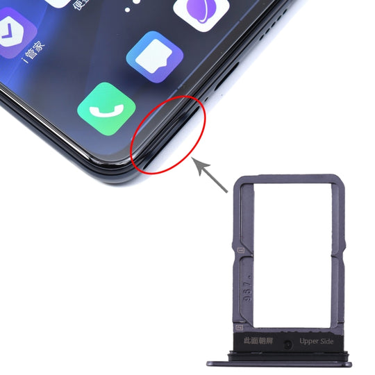 Plateau de carte SIM + plateau de carte SIM pour Vivo S5 (noir)