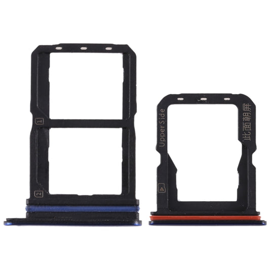 For Vivo S1 Pro SIM Card Tray + SIM Card Tray + Micro SD Card Tray (Blue) by buy2fix