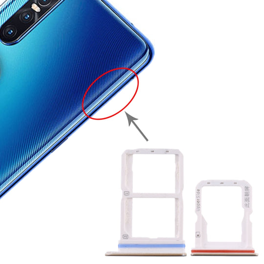 For Vivo S1 Pro SIM Card Tray + SIM Card Tray + Micro SD Card Tray (Silver)