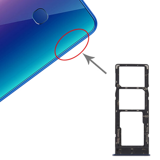 SIM-Kartenfach + SIM-Kartenfach + Micro-SD-Kartenfach für Infinix X627 Smart 3 Plus (Blau)
