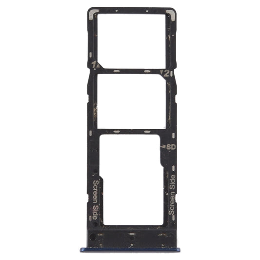 For Infinix X627 Smart 3 Plus SIM Card Tray + SIM Card Tray + Micro SD Card Tray (Blue) by buy2fix
