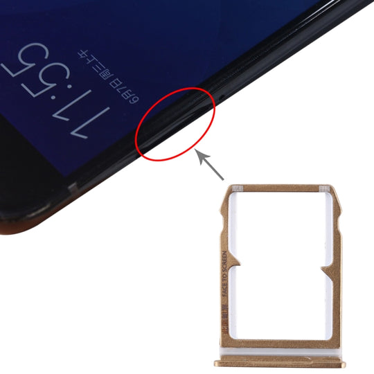 Plateau de carte SIM + plateau de carte SIM pour Xiaomi Mi 6 (Or)