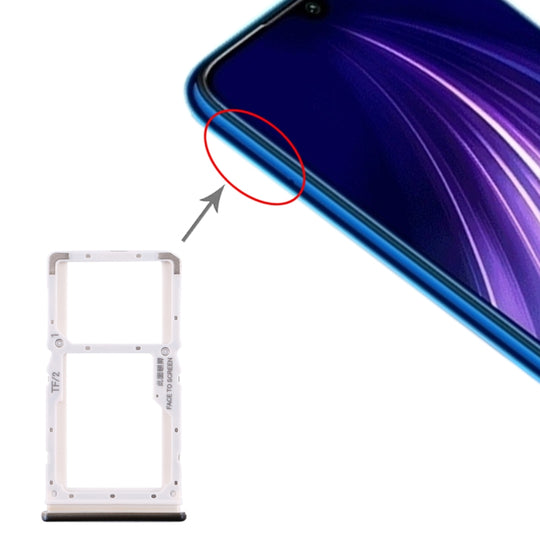 Plateau de carte SIM + plateau de carte SIM / plateau de carte Micro SD pour Xiaomi Redmi Note 8 Pro (noir)