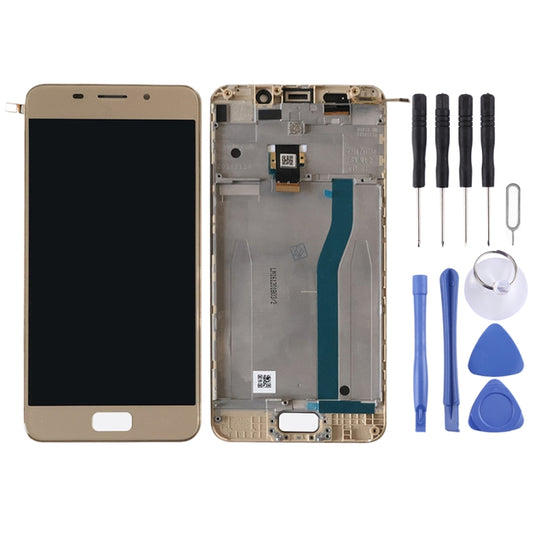 OEM LCD Screen for ASUS Zenfone 3S Max ZC521TL X00GD Digitizer Full Assembly with Frame（Gold) by buy2fix