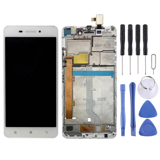 OEM LCD Screen for Lenovo S60 S60W S60T S60A Digitizer Full Assembly with Frame (White) by buy2fix