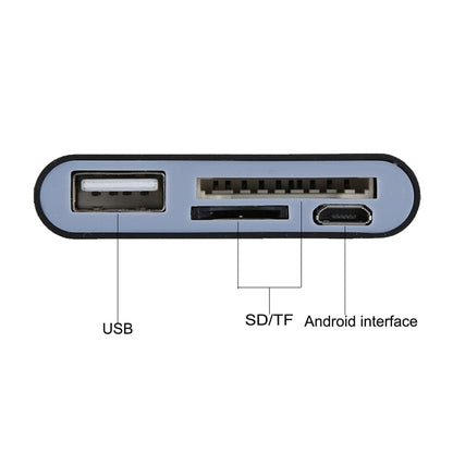 Micro SD + SD + USB 2.0 + Micro USB Port to Micro USB OTG Smart Card Reader Connection Kit with LED Indicator Light(Black) - U Disk & Card Reader by buy2fix | Online Shopping UK | buy2fix