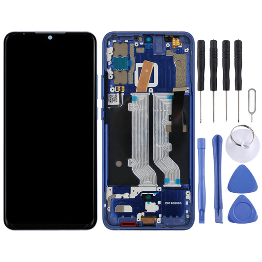 AMOLED Material LCD Screen and Digitizer Full Assembly with Frame for ZTE Axon 10 Pro (4G Version)(Blue) by buy2fix