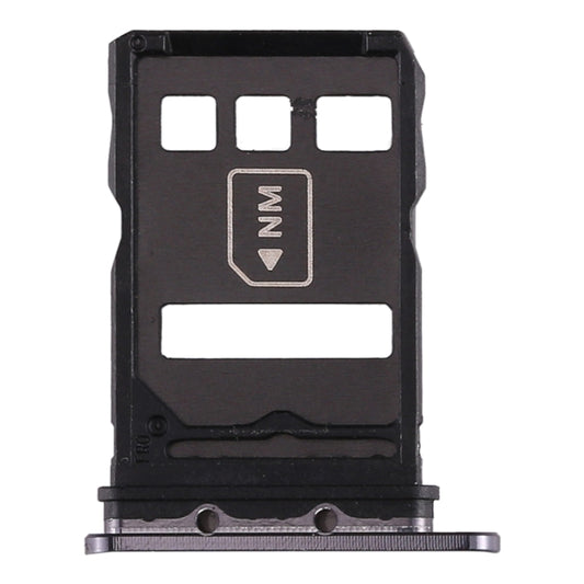 SIM Card Tray + NM Card Tray for Huawei P40 (Black) by buy2fix