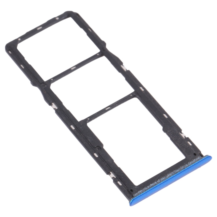 For OPPO Realme 5 SIM Card Tray + SIM Card Tray + Micro SD Card Tray (Blue) - Card Socket by buy2fix | Online Shopping UK | buy2fix