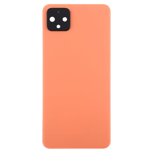 Battery Back Cover with Camera Lens Cover for Google Pixel 4(Orange) by buy2fix