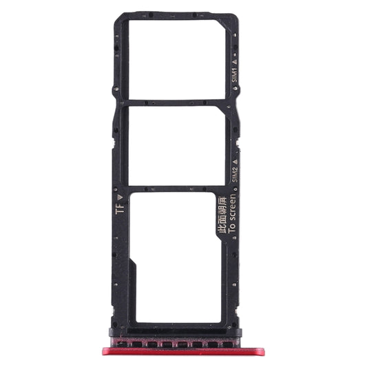 SIM Card Tray + SIM Card Tray + Micro SD Card Tray for Huawei Enjoy 10 / Honor Play 3 (Red) by buy2fix
