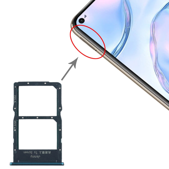 SIM-Kartenfach + NM-Kartenfach für Huawei Nova 6 SE (Grün)