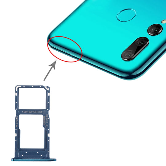 SIM-Kartenfach + SIM-Kartenfach / Micro-SD-Kartenfach für Huawei Enjoy 9s (Blau)