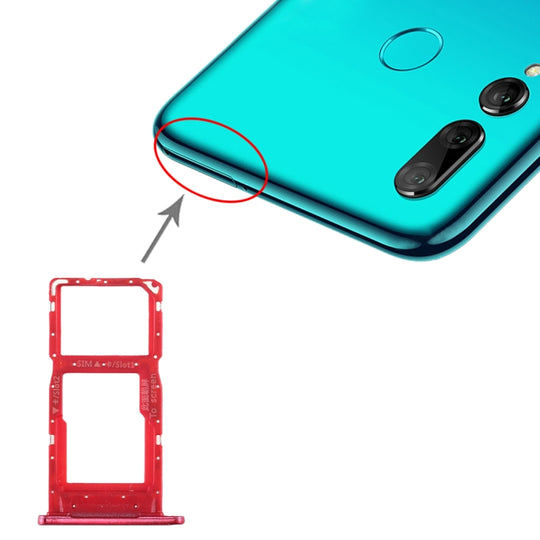 SIM-Kartenfach + SIM-Kartenfach / Micro-SD-Kartenfach für Huawei Enjoy 9s (Rot)