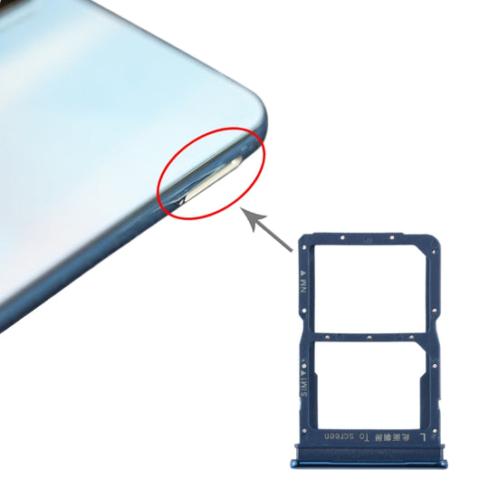 SIM-Kartenfach + NM-Kartenfach für Huawei Honor 20 Lite (Blau)