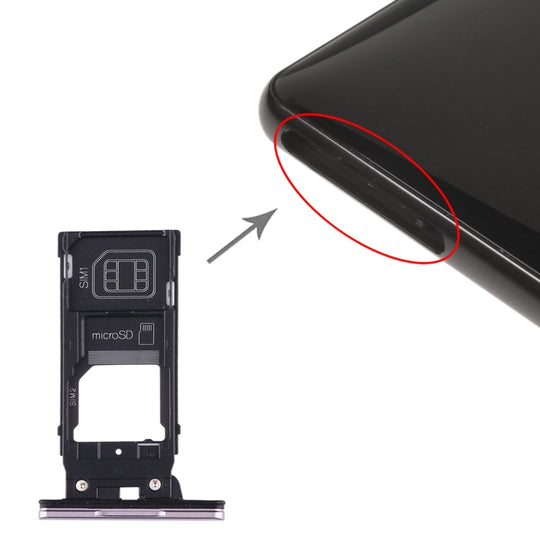 SIM-Kartenfach + SIM-Kartenfach + Micro-SD-Kartenfach für Sony Xperia XZ2 (Rosa)