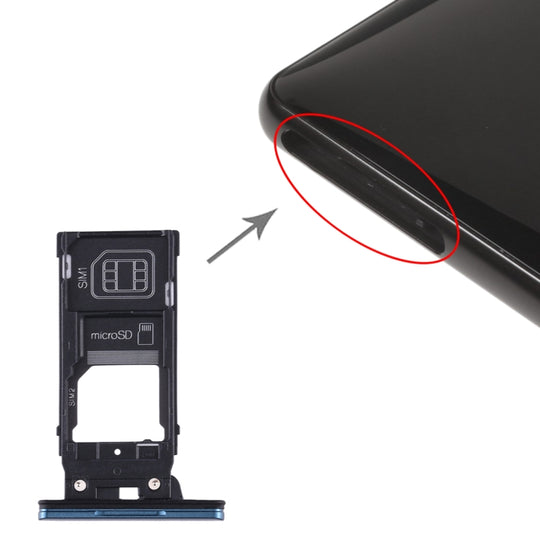 SIM-Kartenfach + SIM-Kartenfach + Micro-SD-Kartenfach für Sony Xperia XZ2 (Grün)