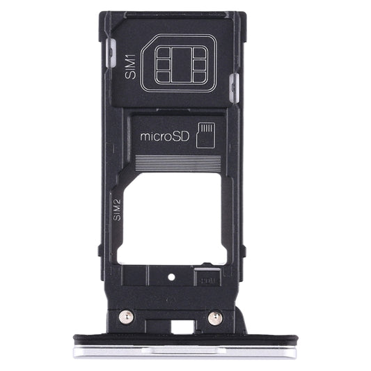 SIM Card Tray + SIM Card Tray + Micro SD Card Tray for Sony Xperia XZ2(Silver) by buy2fix