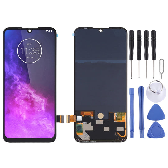 LCD-Bildschirm und Digitizer-Vollmontage für Motorola One Zoom (Schwarz)