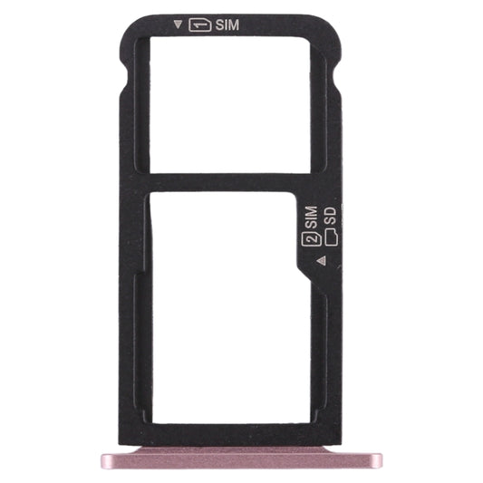 SIM Card Tray + SIM Card Tray / Micro SD Card Tray for Huawei Enjoy 6s (Pink) by buy2fix