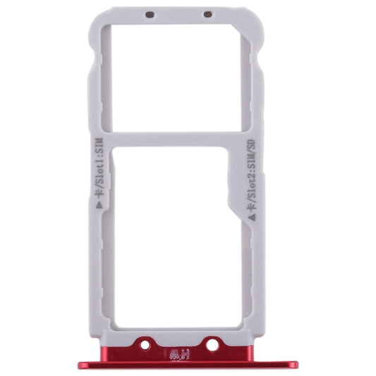 2 SIM Card Tray / Micro SD Card Tray for Huawei Nova 2s(Red) by buy2fix