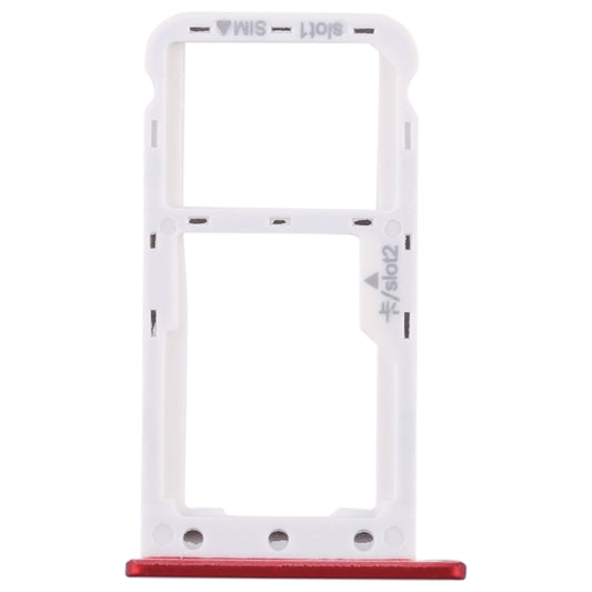 SIM Card Tray + SIM Card Tray / Micro SD Card for Huawei Enjoy 7 (Red) by buy2fix