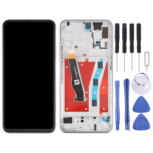 OEM LCD Screen for Huawei P smart Pro 2019 Digitizer Full Assembly with Frame(Silver) by buy2fix