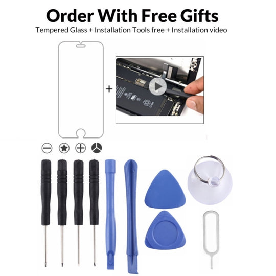11 in 1 Repair Kits (4 x Screwdriver + 2 x Teardown Rods + 2 x Triangle on Thick Slices + 1 x Eject Pin + 1 x Chuck + 1 x Tempered Glass)