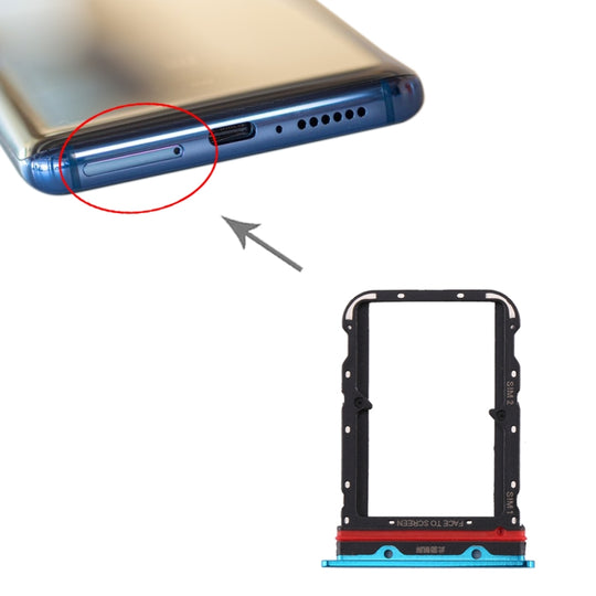 Plateau de carte SIM + plateau de carte SIM pour Xiaomi Mi 10 (bleu)