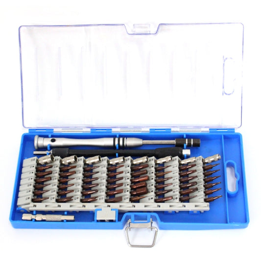60 in 1 S2 Tool Steel Precision Screwdriver Nutdriver Bit Repair Tools Kit(Blue) by buy2fix
