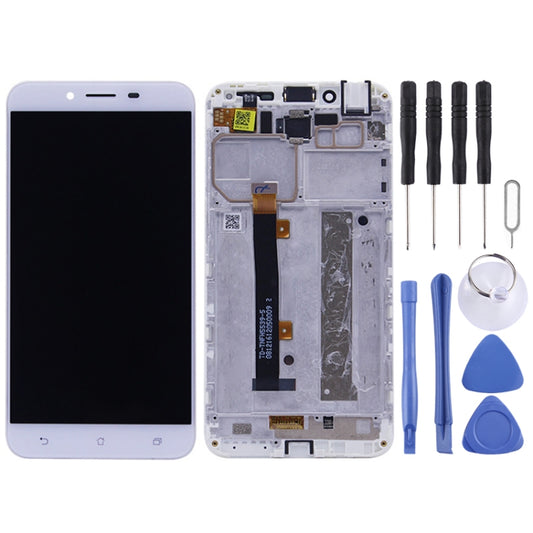 OEM LCD Screen for Asus Zenfone 3 Max ZC553KL / X00D Digitizer Full Assembly with Frame（White) by buy2fix