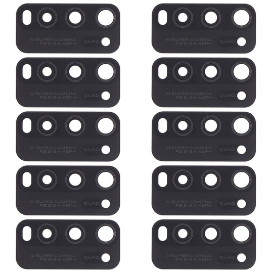 Objectif de caméra arrière 10 PCS pour Vivo Y50 (noir)