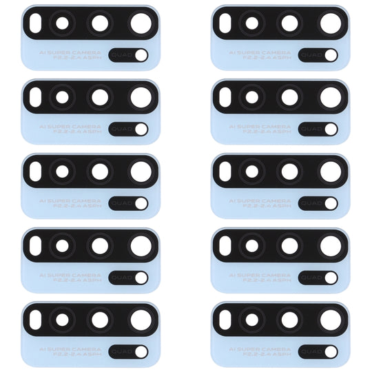 Objectif de caméra arrière 10 PCS pour Vivo Y50 (bleu bébé)