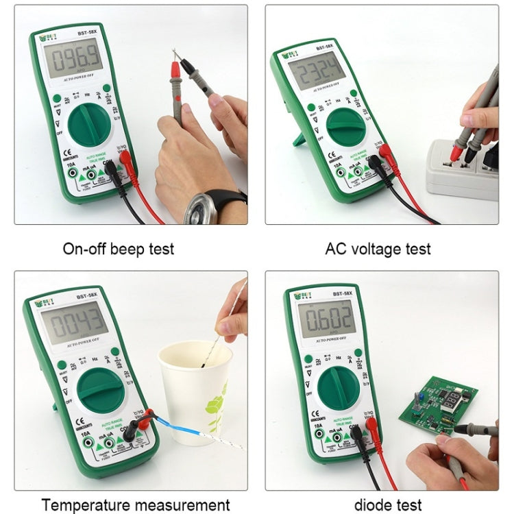 BEST BST-58X Multi-function Digital Multimeter Automatic Range Four Position Semi Backlight Display Intelligent Anti Burning - Consumer Electronics by BEST | Online Shopping UK | buy2fix